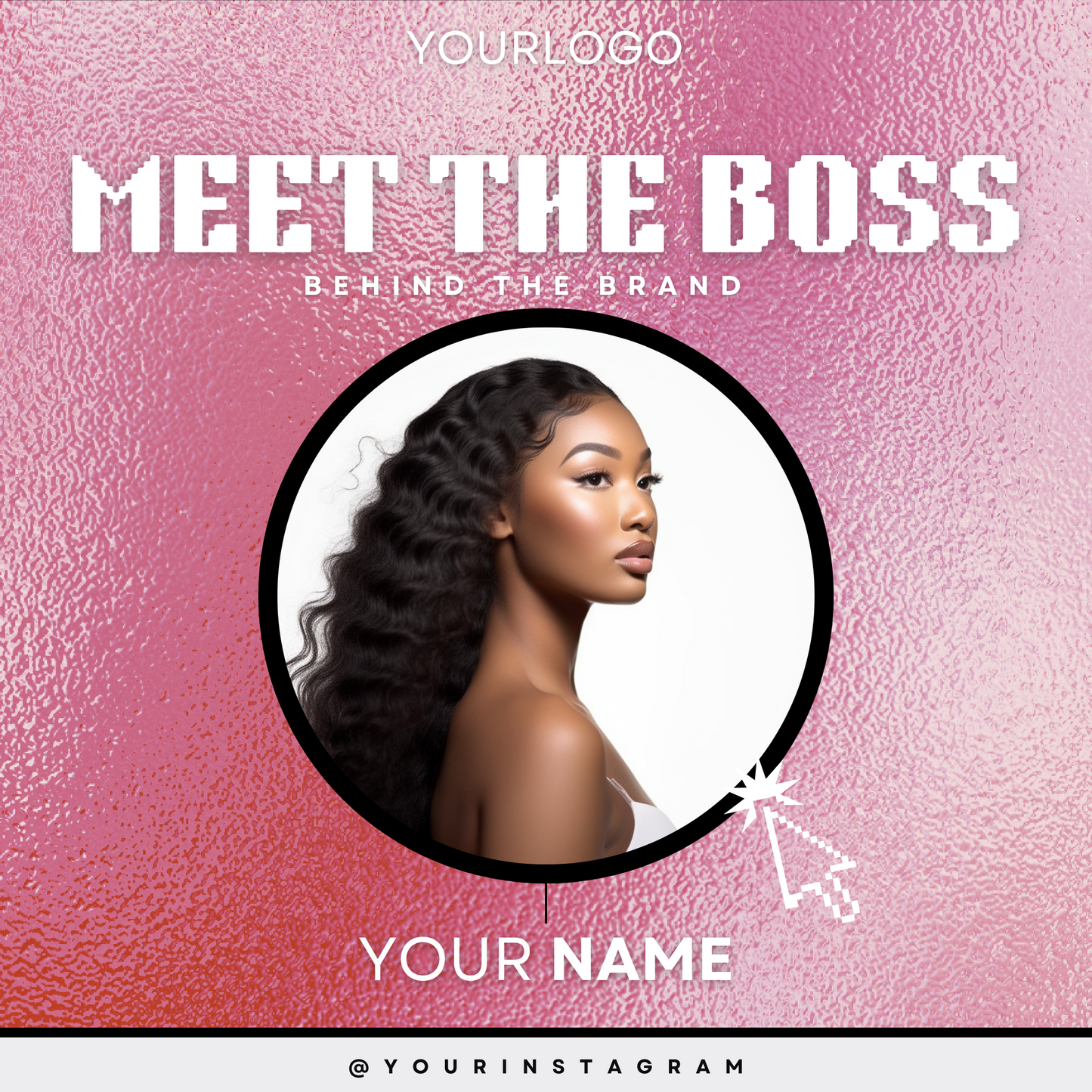 IG Hair Bundle Package PINK | BEAUTY POST | MAKEUP | HAIR | DFY | TEMPLATE | CANVA HAIR TEMPLATES