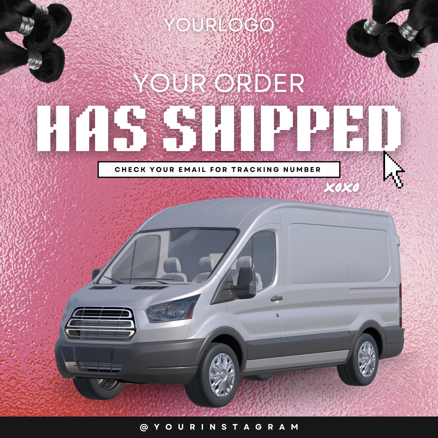 IG Hair Bundle Package PINK | BEAUTY POST | MAKEUP | HAIR | DFY | TEMPLATE | CANVA HAIR TEMPLATES